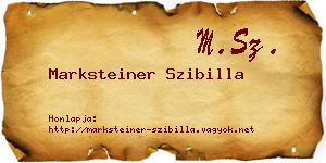 Marksteiner Szibilla névjegykártya